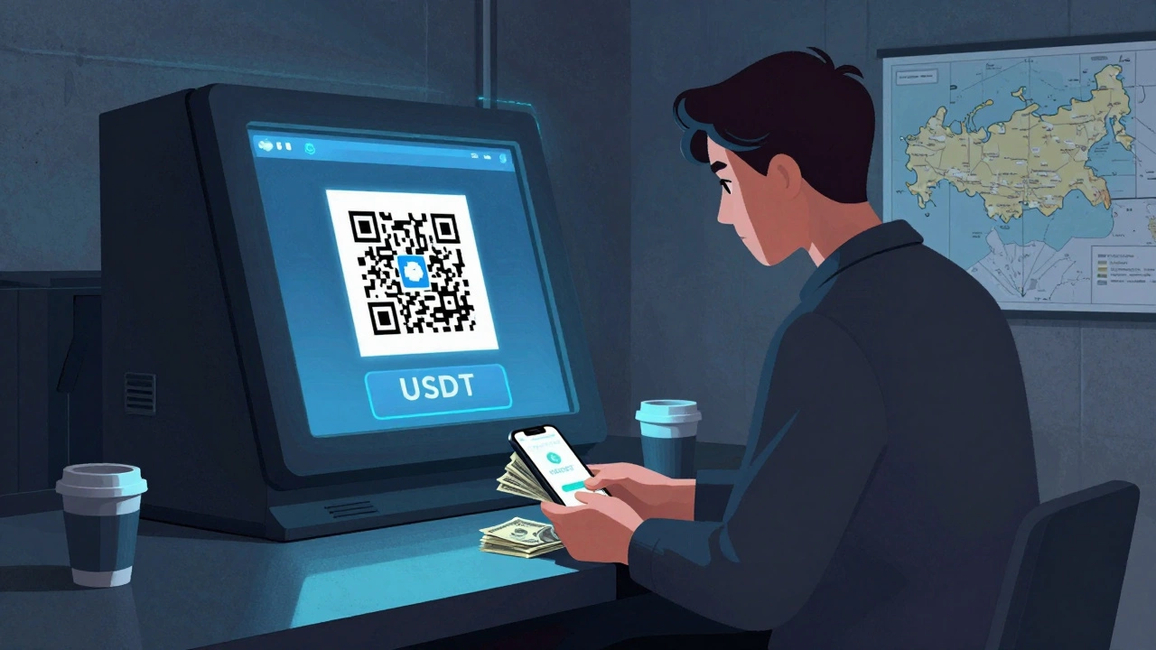 Криптовалютный обменник в Москве: доллары меняют на USDT для получения рублей.