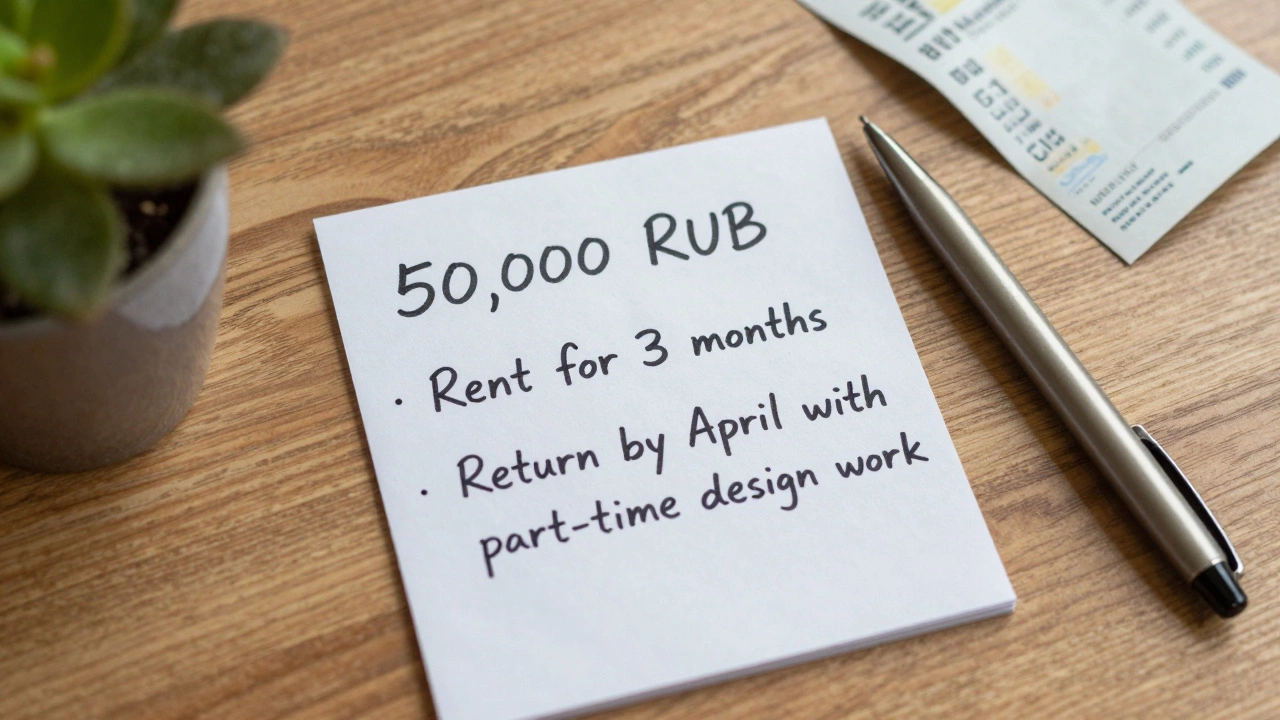 Рукописный план возврата денег: сумма, причина и способ погашения.