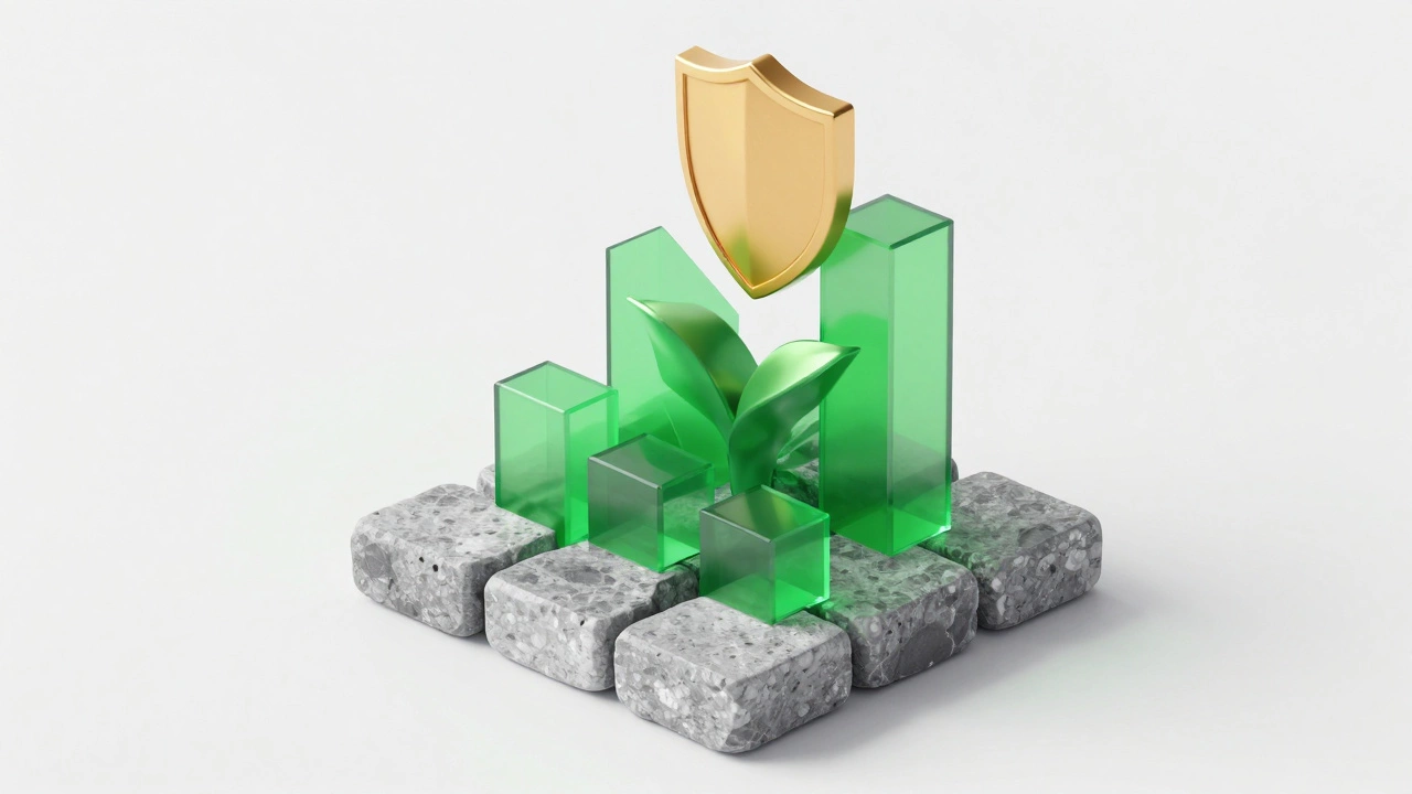 Трехмерная модель блоков защиты и финансового роста