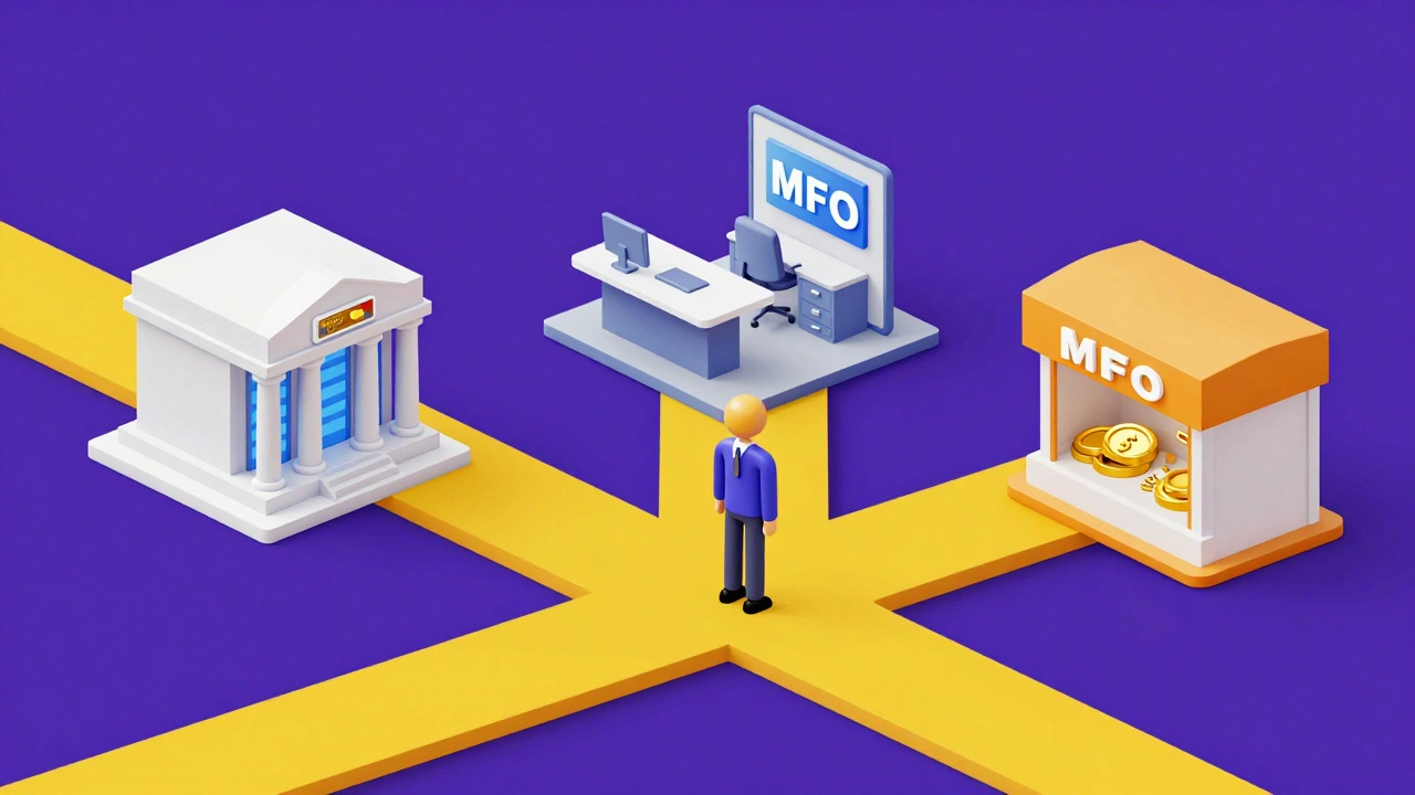 Изометрическая иллюстрация вариантов получения срочного займа