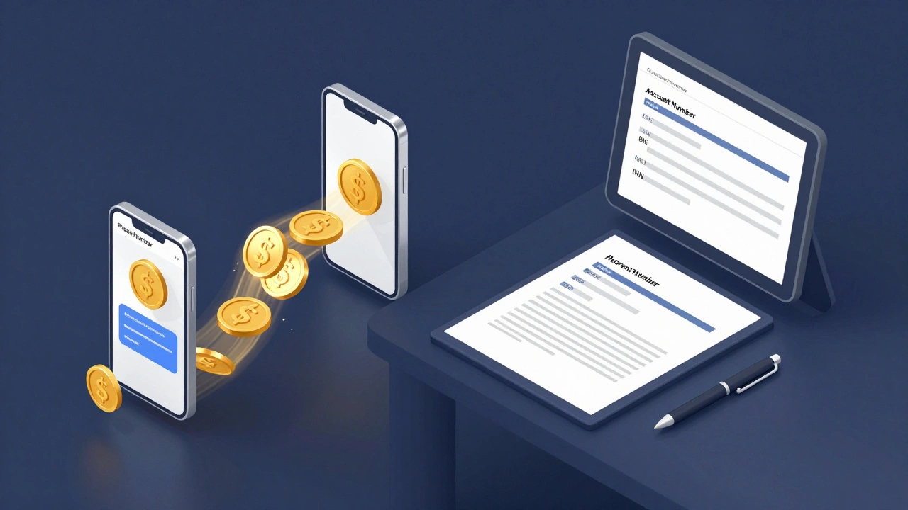 Сравнение быстрого перевода по номеру телефона и официального платежа по реквизитам